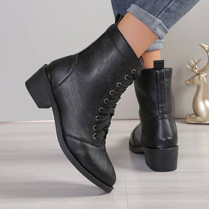 Women’s Chic Mid-Heel Combat Boots