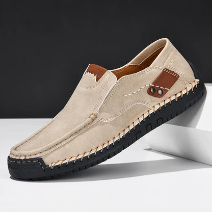 Men’s Calf Leather-Look Comfort Support Loafers