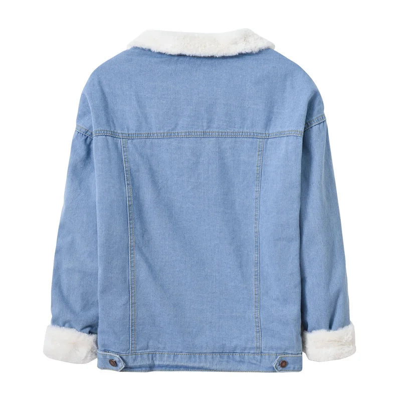Women's Fleece-Lined Classic Denim Jacket