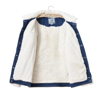 Women's Fleece-Lined Classic Denim Jacket