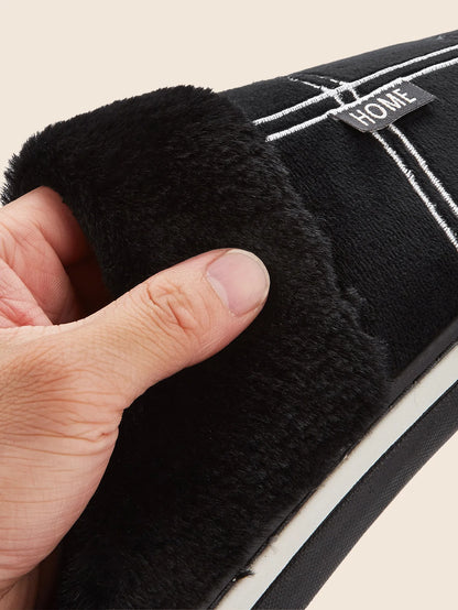 Men's Plaid Comfort House Slippers