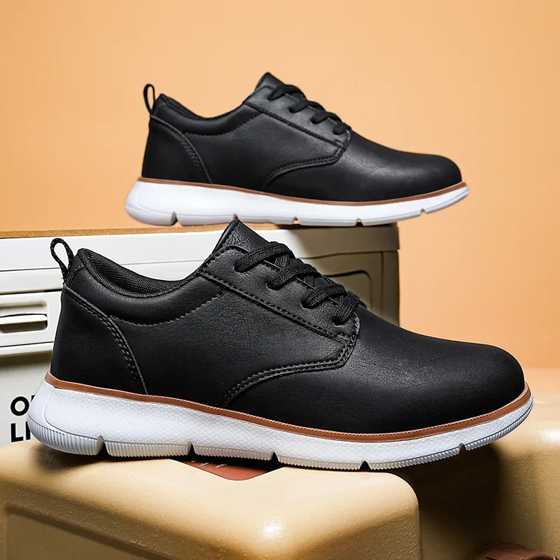 Grant Court Leather-Look Trainers