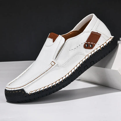 Men’s Calf Leather-Look Comfort Support Loafers