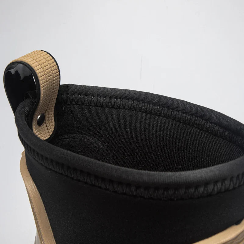 Women’s Waterproof Short Neoprene-Collar Rain Boots