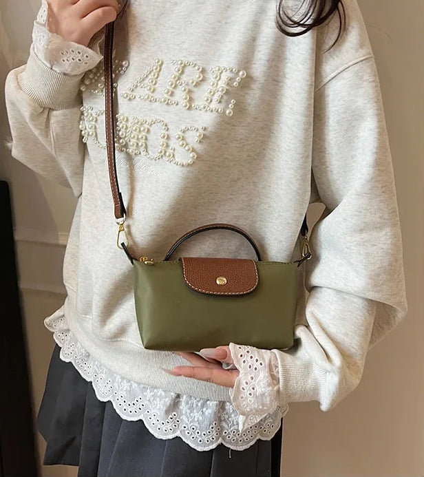 Women’s Mini Two-Tone Dumpling Crossbody Bag
