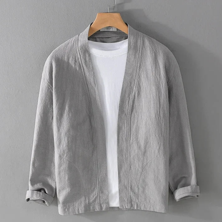 Men's Relaxed Open Front Kimono Jacket