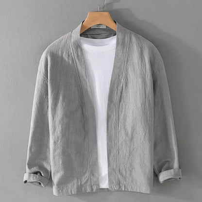 Men's Relaxed Open Front Kimono Jacket