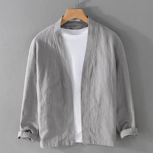 Men's Relaxed Open Front Kimono Jacket