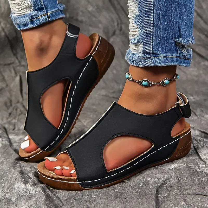 Solid Color Wedge Sandals: Comfortable, Casual, Chic