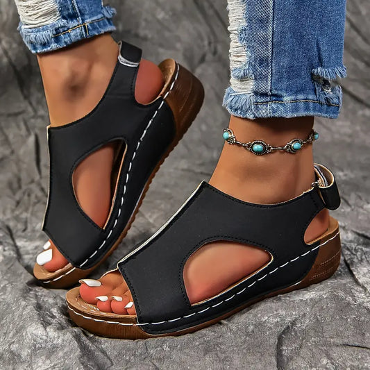 Solid Color Wedge Sandals: Comfortable, Casual, Chic