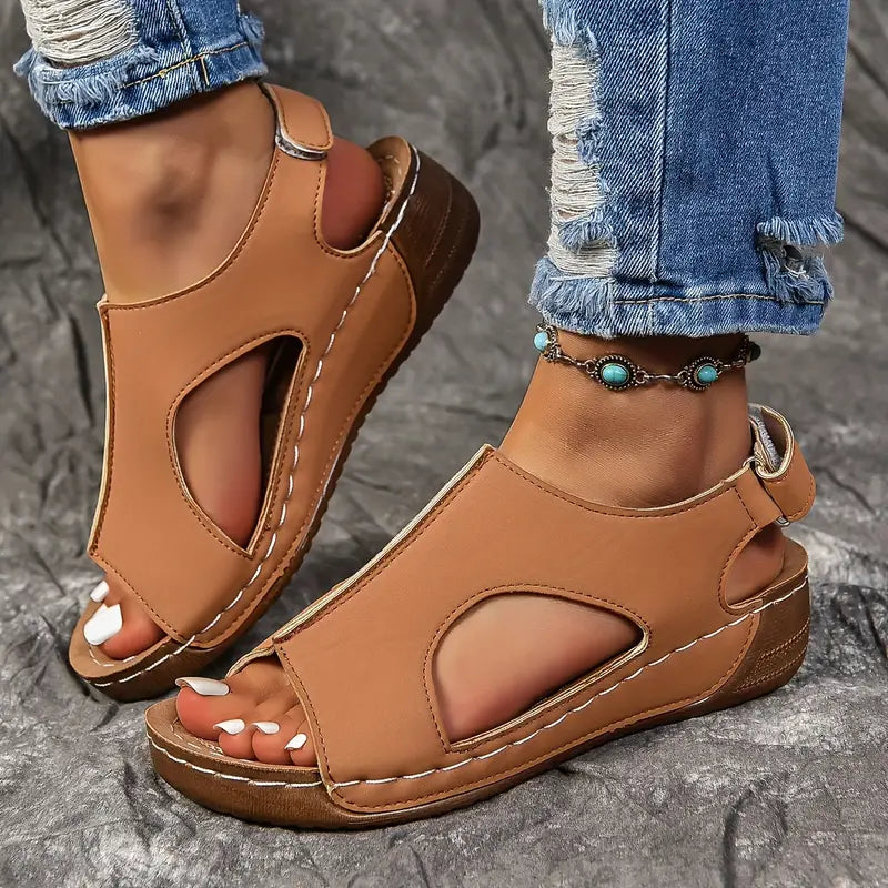 Solid Color Wedge Sandals: Comfortable, Casual, Chic