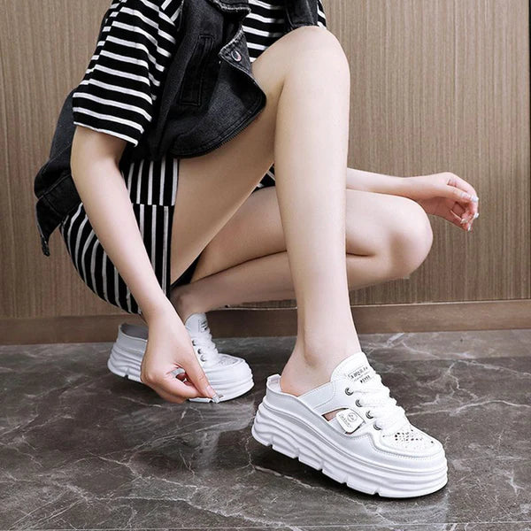 Women's sandals with a thick bottom