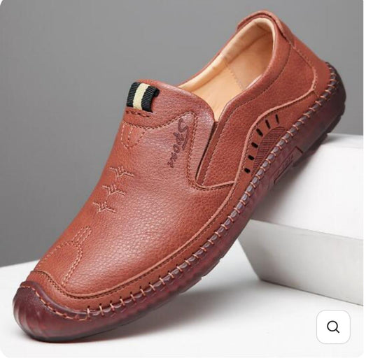 IRon Leather Moccasin Shoe