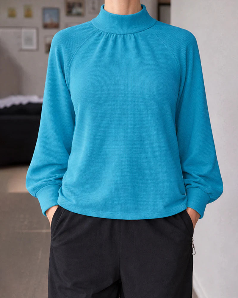 Women’s Casual Raglan Sleeve High Neck Jumper