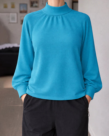 Women’s Casual Raglan Sleeve High Neck Jumper