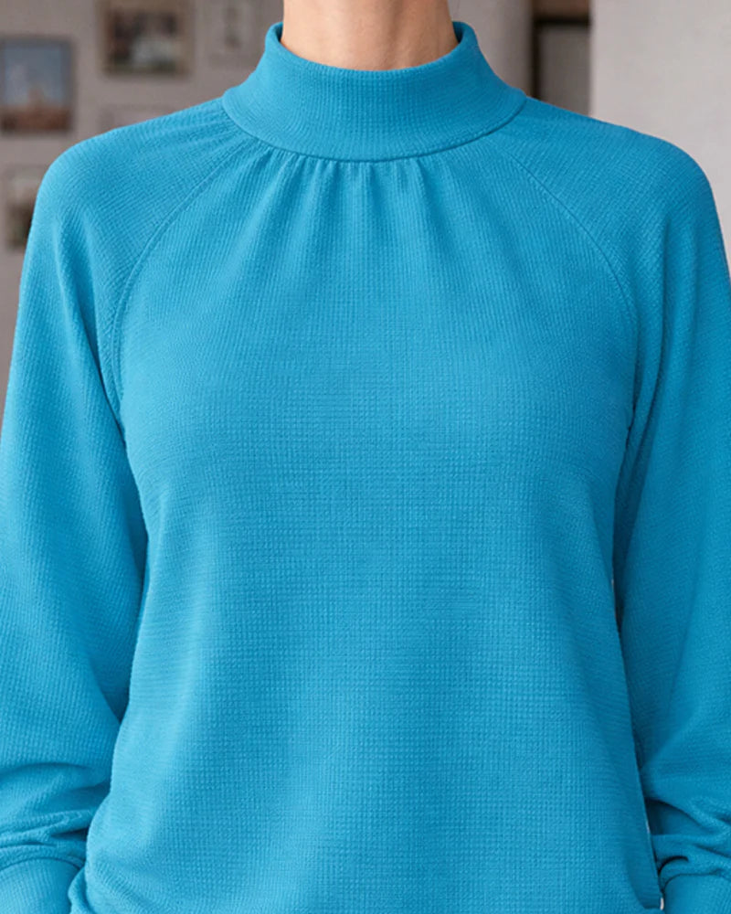 Women’s Casual Raglan Sleeve High Neck Jumper