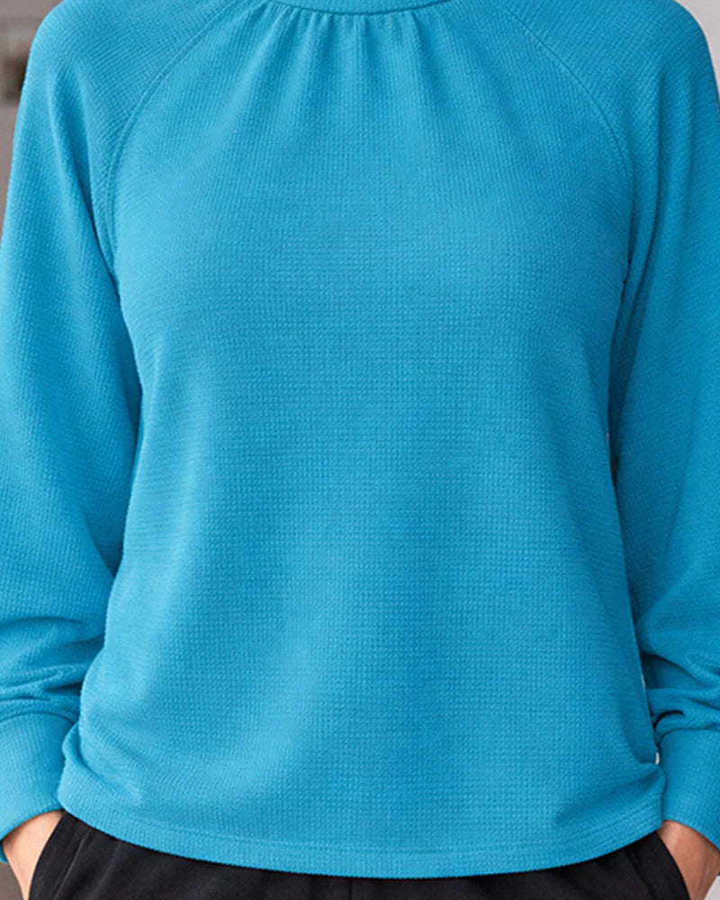 Women’s Casual Raglan Sleeve High Neck Jumper