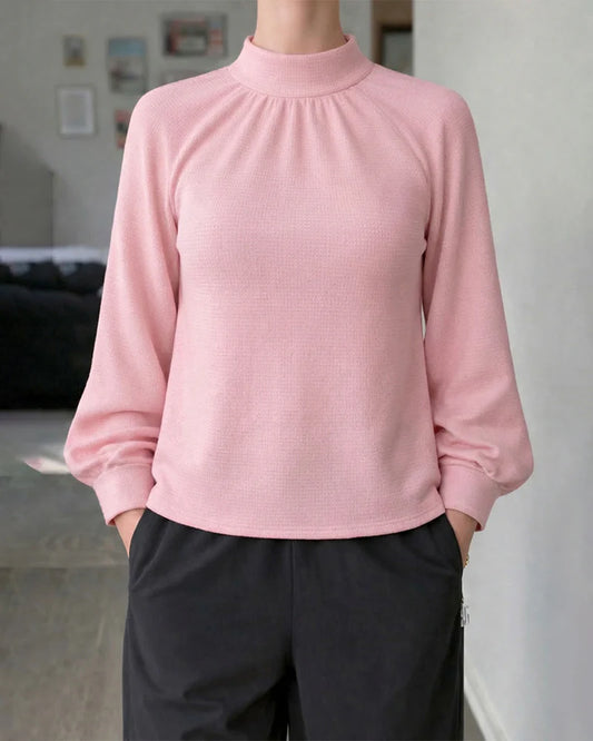 Women’s Casual Raglan Sleeve High Neck Jumper