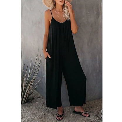 Women's Spaghetti Strap Wide-Leg Jumpsuit