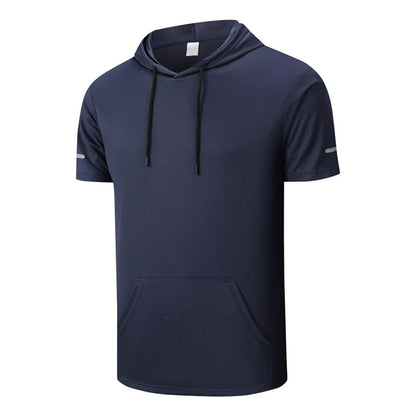Men’s Quick-Dry Hooded Sports T-Shirt