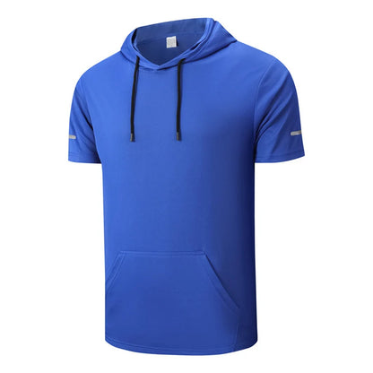 Men’s Quick-Dry Hooded Sports T-Shirt
