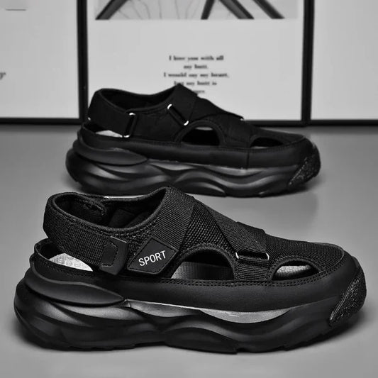 High Platform Mesh Sandals for Men
