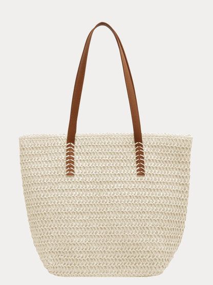 Women’s Woven Straw Shoulder Tote Bag
