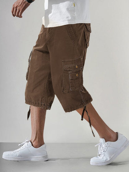 Men’s Cotton Cargo Knee-Length Shorts