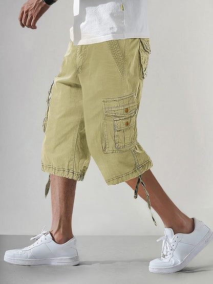 Men’s Cotton Cargo Knee-Length Shorts