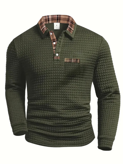 Men’s Classic Textured Knit Long Sleeve Sweater