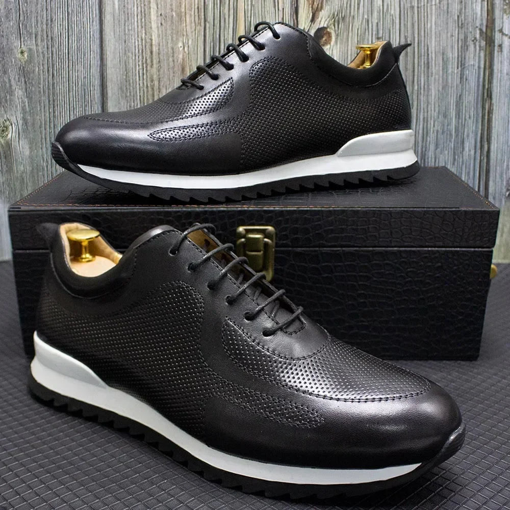 Men’s Italian-Leather Everyday Comfort Trainers