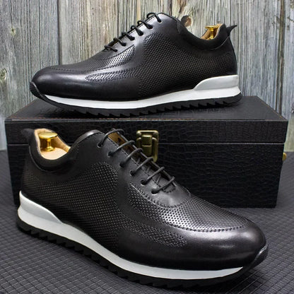 Men’s Italian-Leather Everyday Comfort Trainers