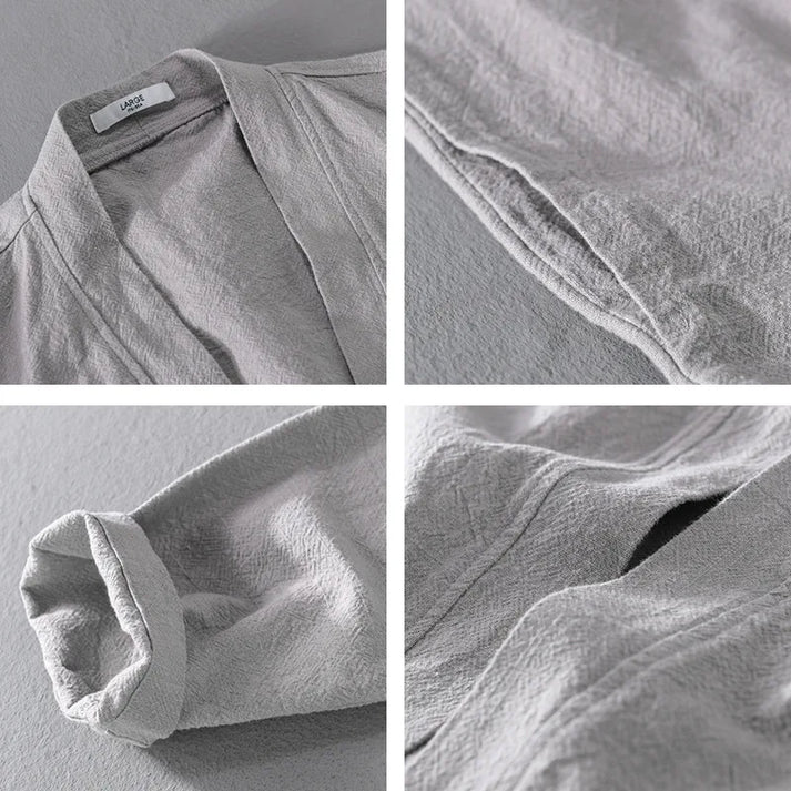 Men's Relaxed Open Front Kimono Jacket