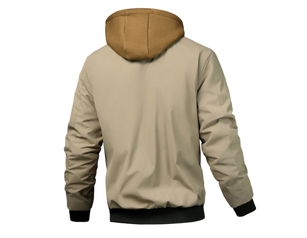 Men's Sylvain Hooded Air Force Jacket With Zipper