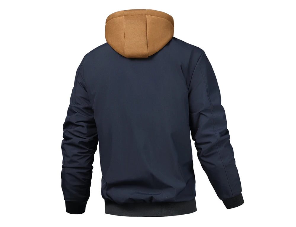 Men's Sylvain Hooded Air Force Jacket With Zipper