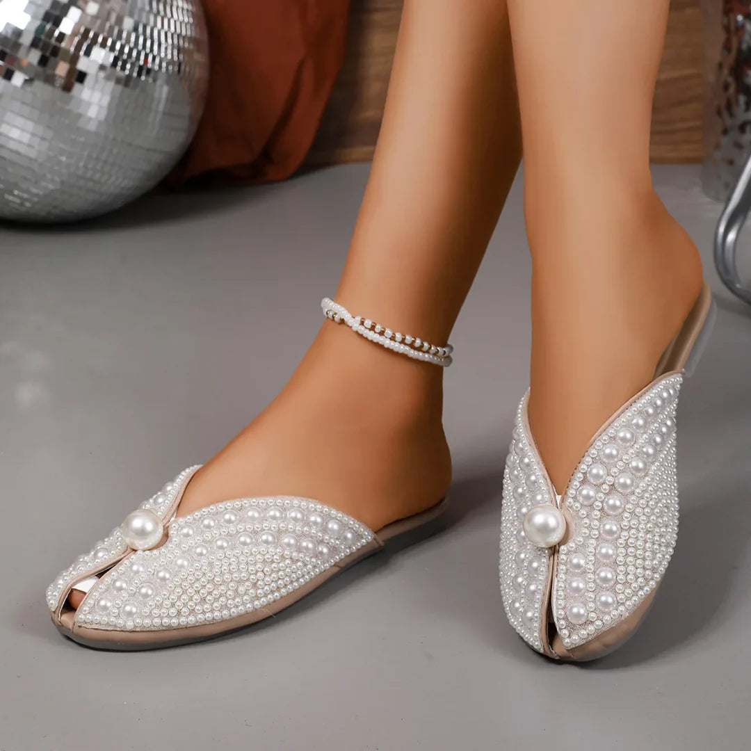 Women’s Pearl Embellished Slip-On Flats