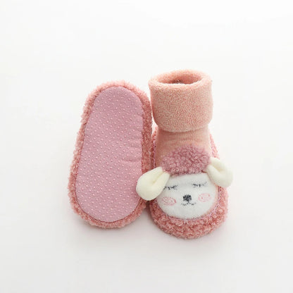 Baby Plush Cartoon Cotton Non-Slip Toddler Shoes