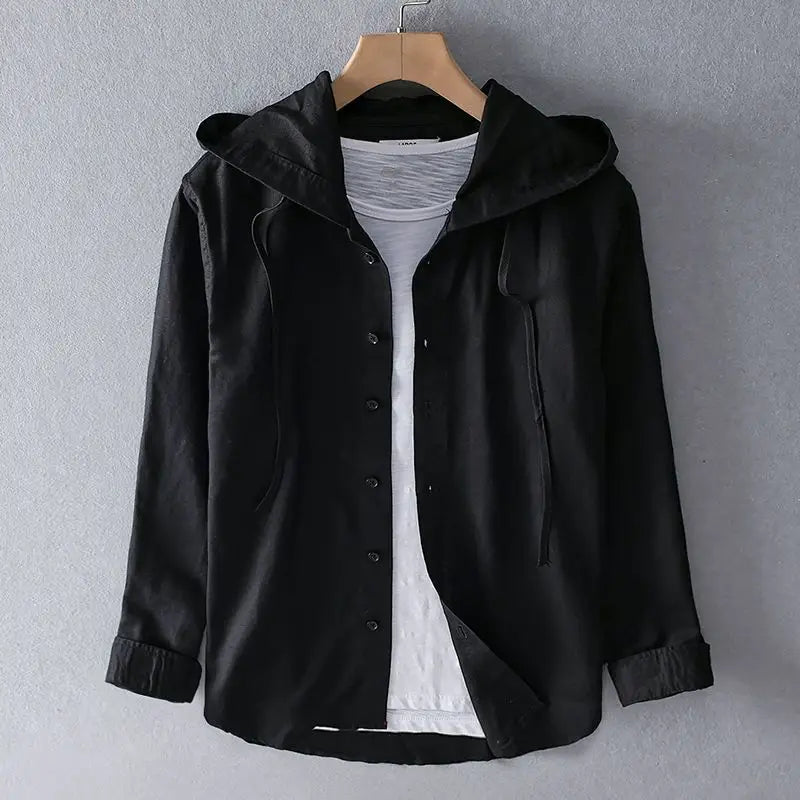 Women’s Striped Hooded Button-Up Shirt