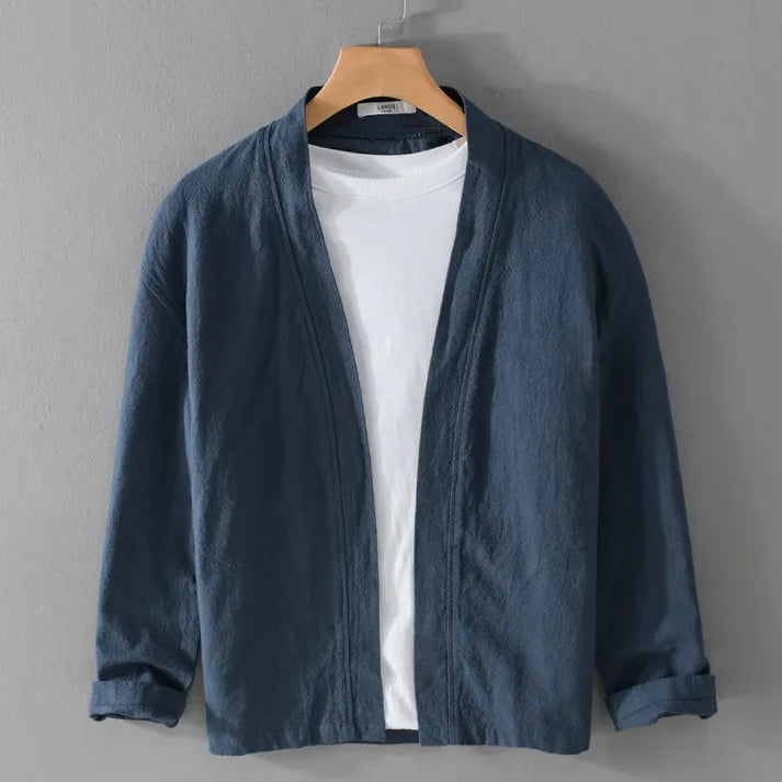 Men's Relaxed Open Front Kimono Jacket