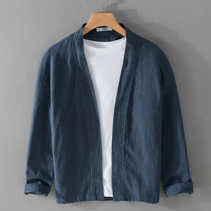 Men's Relaxed Open Front Kimono Jacket