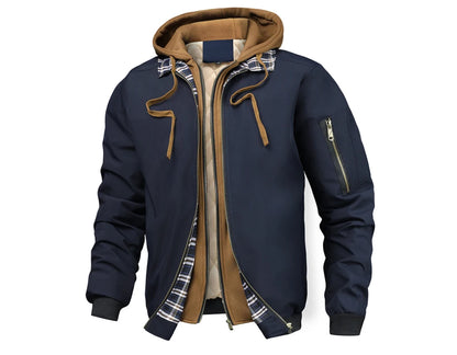 Men's Sylvain Hooded Air Force Jacket With Zipper
