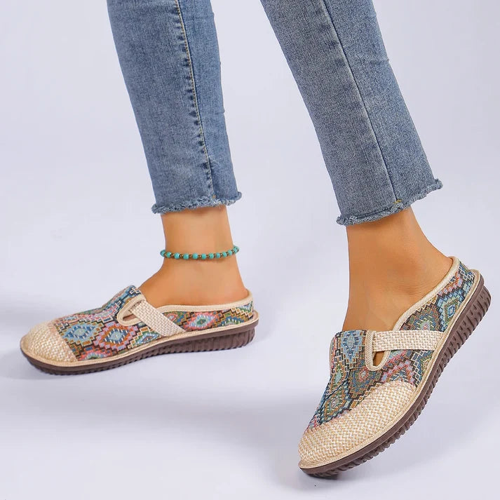 Women's Patterned Slip On Walking Trainers