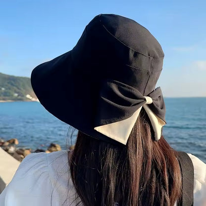 Women’s Rollable Wide Brim Bow Sun Hat