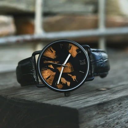 Men’s Wood and Resin Dial Watch