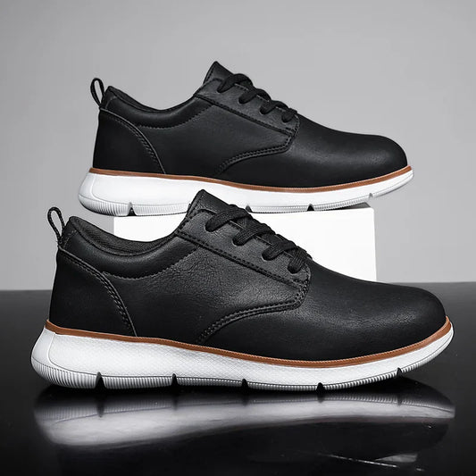 Grant Court Leather-Look Trainers