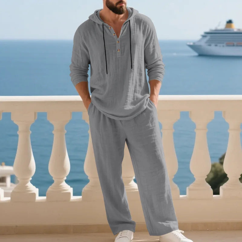 Men’s Hooded Linen Set