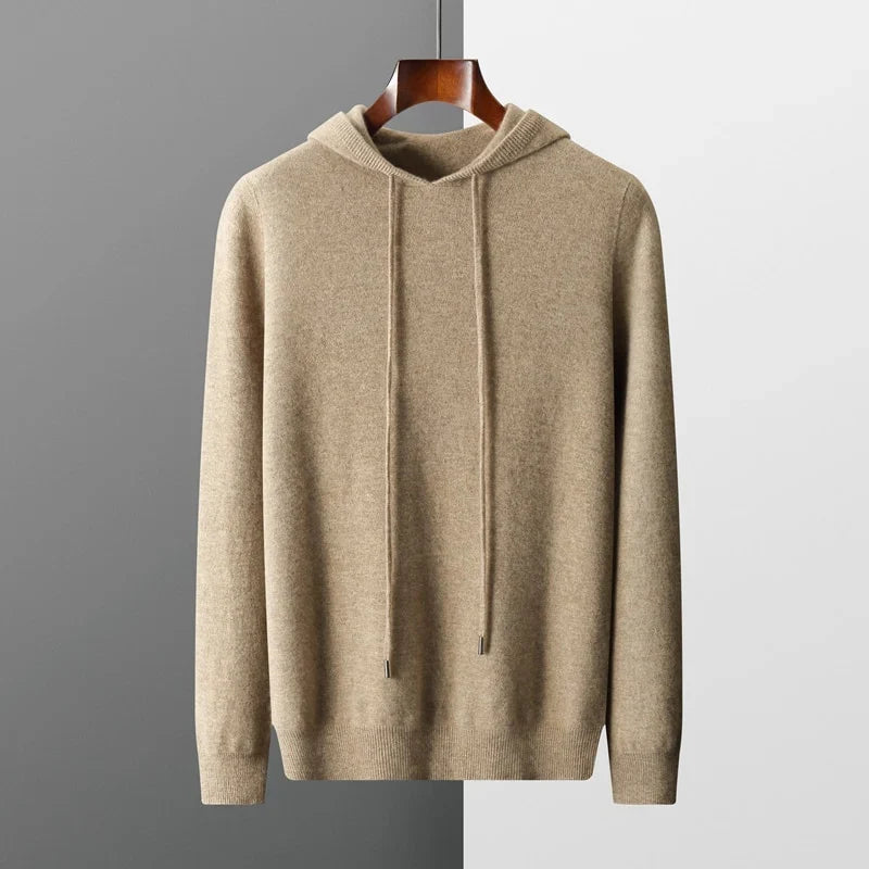 Men's Refined Hooded Knit Jumper