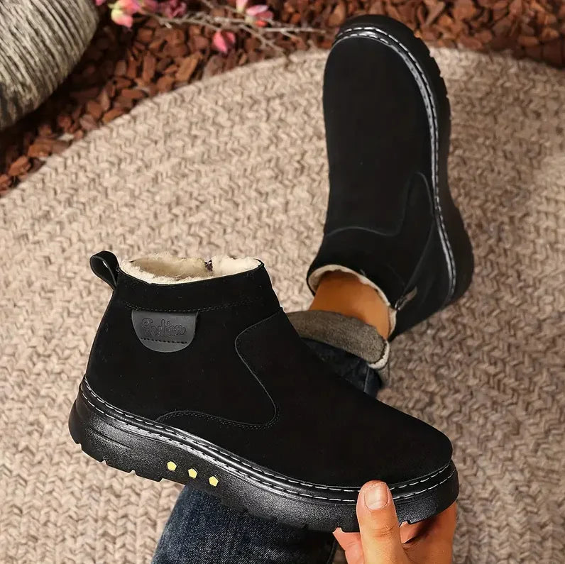 Men’s Fleece-Lined Zip Winter Comfort Boots