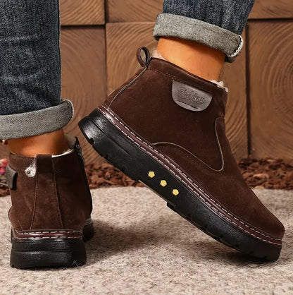 Men’s Fleece-Lined Zip Winter Comfort Boots
