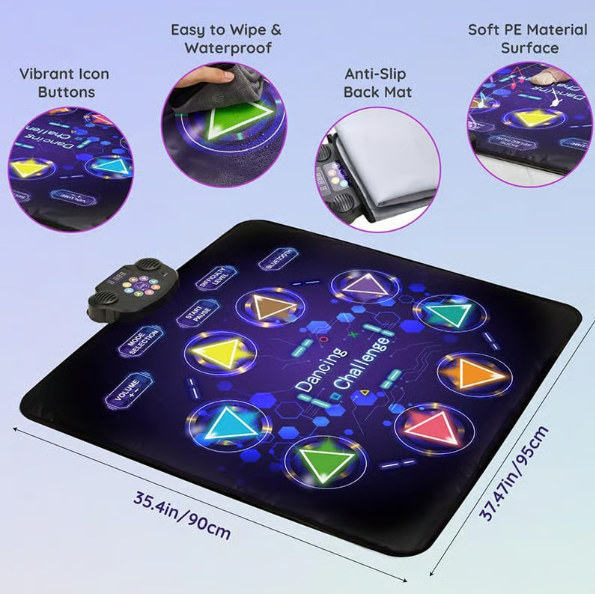 Interactive Light Up Music Dance Mat